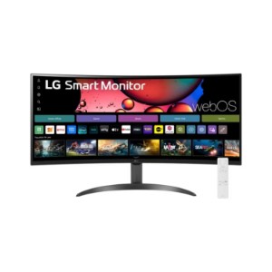 £70 Off Lg 34sr60qc 34" Va Wqhd 100hz Ultrawide Webos Smart Curved Monitor